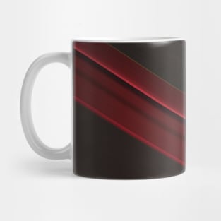 Red and Black Diagonal Stripe Mug